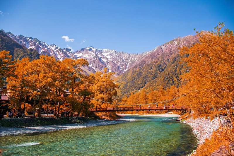 Japan Alps Kamikochi in autumn
