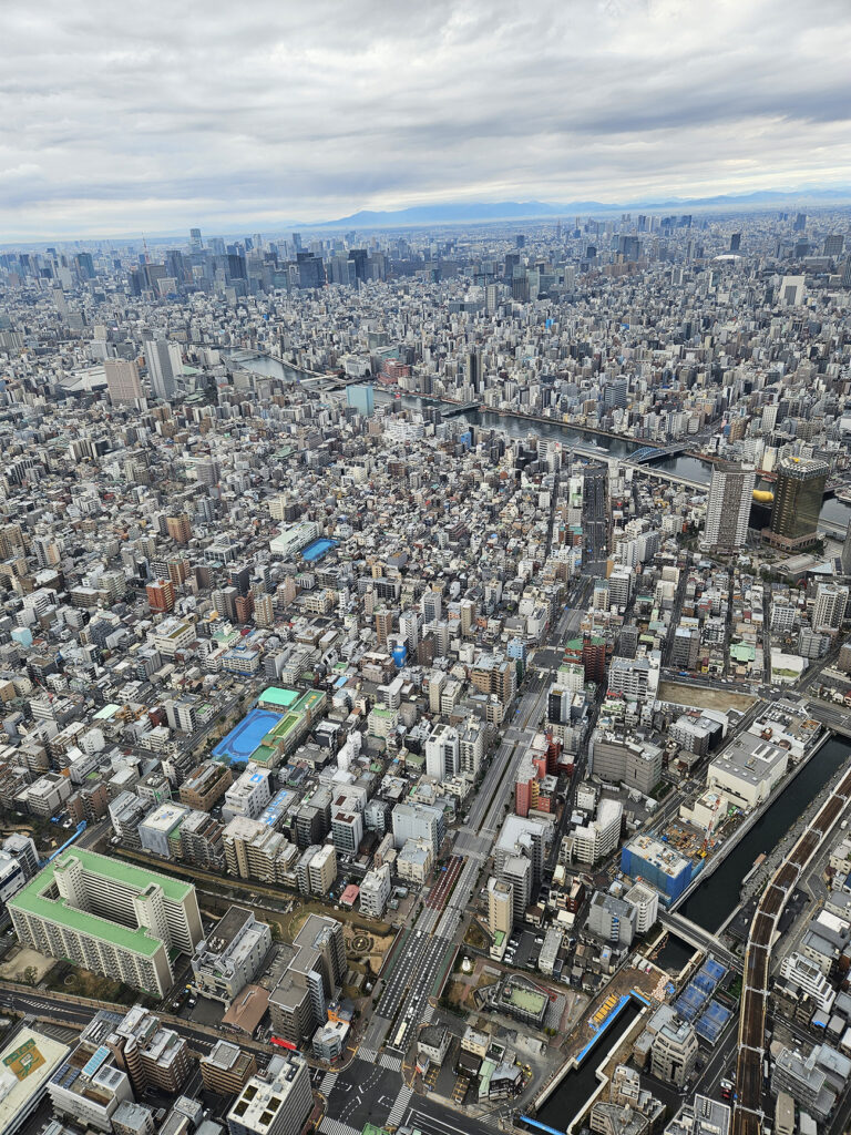 Taken at the 350 m. level of the Skytree